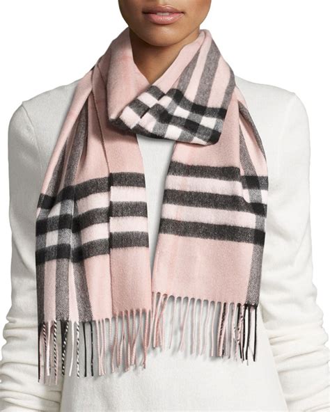 burberry checkered square scarf color rose|Check Cashmere Scarf in Ash rose .